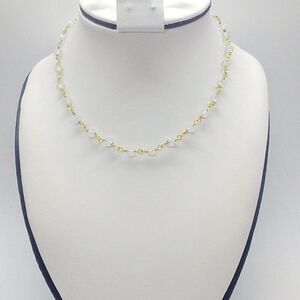 WIRED by ALP Faceted Crystal Beaded Necklace 14-16" Lobster Clasp